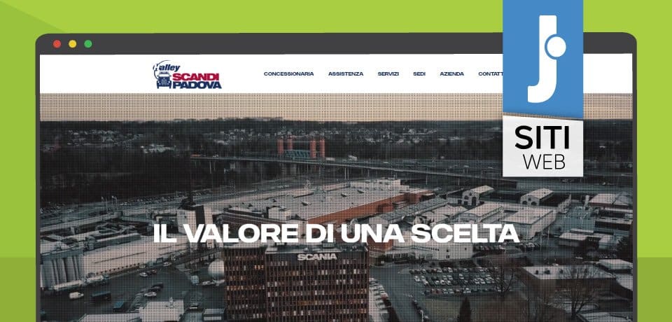 Jweb Studio per Scandipadova: un sito a misura di Scania